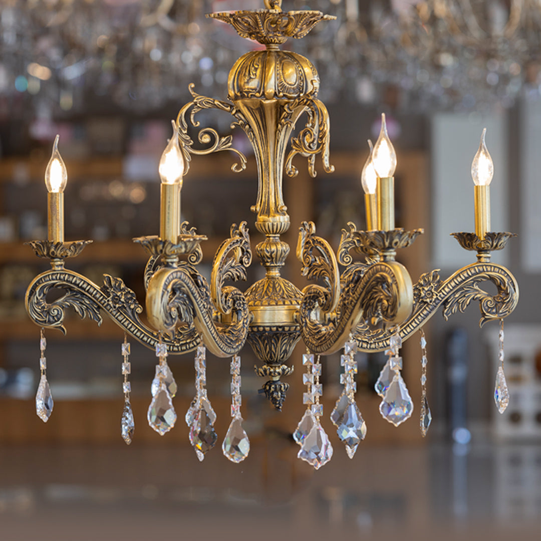 Sunderland Chandelier, 6 Lights, Copper, 74×80cm - Bronze