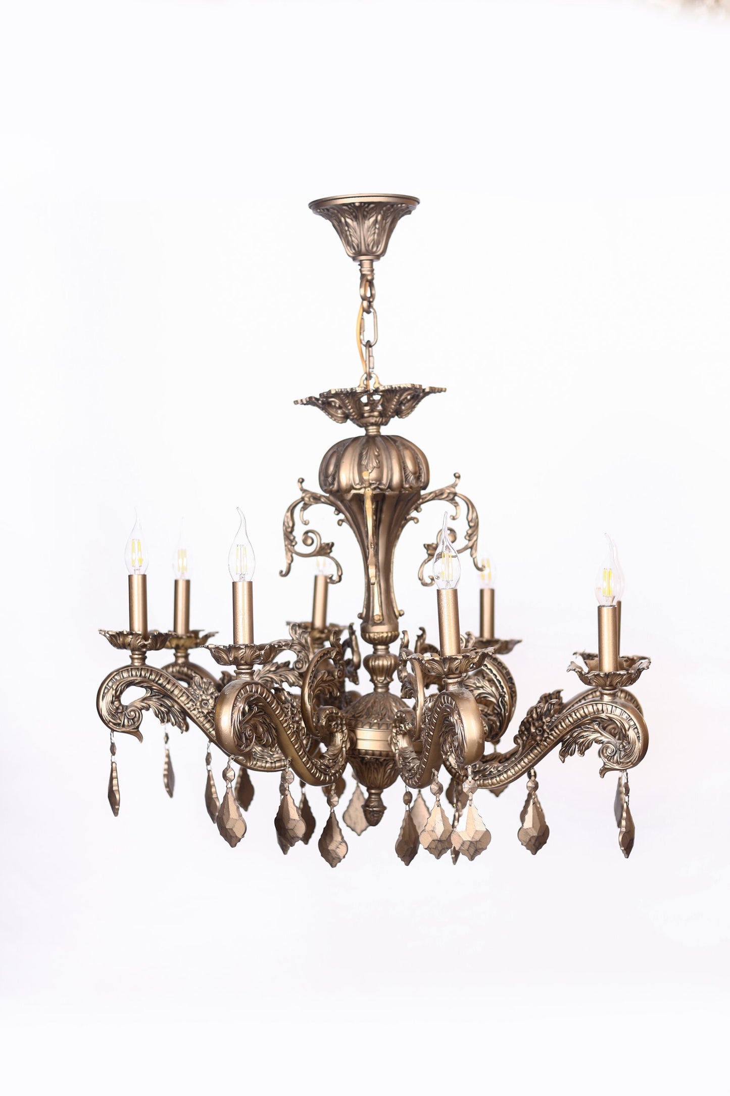 Sunderland chandelier 8 arms aluminum code 51043200 antique spray