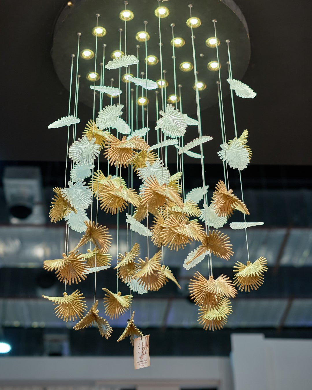 Palma Wire Chandelier, 19 Lights, Several, 70×150cm - Mixed Colors