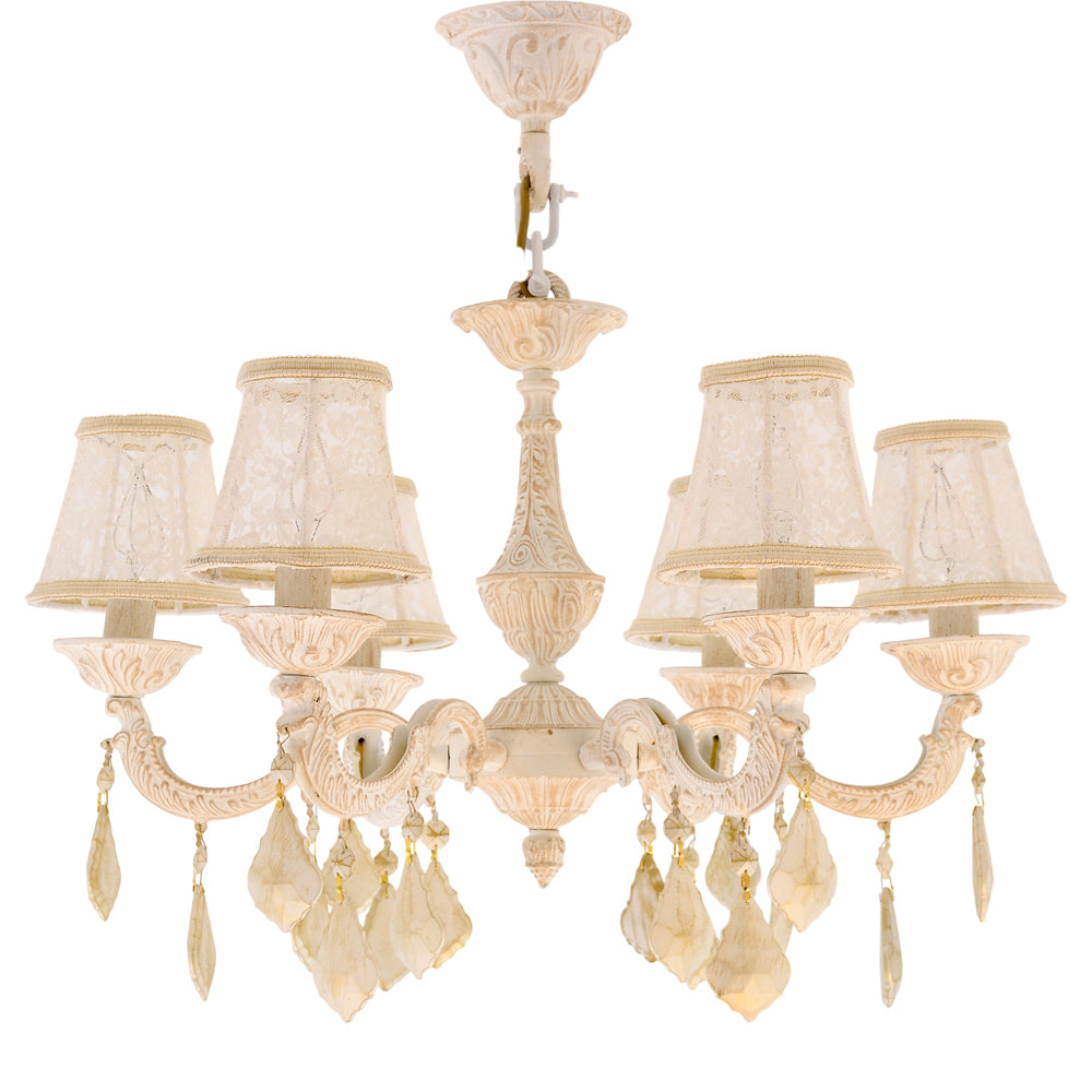 Galaxy 6 bulbs chandelier Whitey