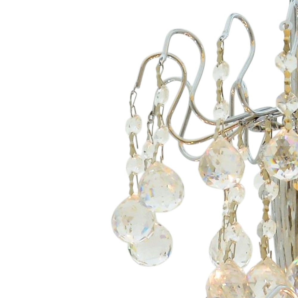 نجفة شادو، 6 لمبة، معدن، 65×68 سم فضي من قنديل مصر - Shadow Chandelier, 6 Lights, Metal, 65×68cm Silver|Kandil Egypt