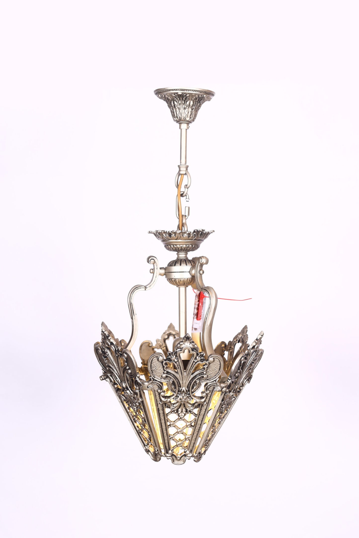 Bilbao hexagonal lantern champagne