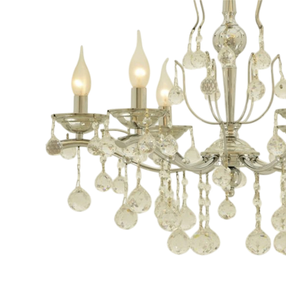 Fiona 6-light chrome chandelier