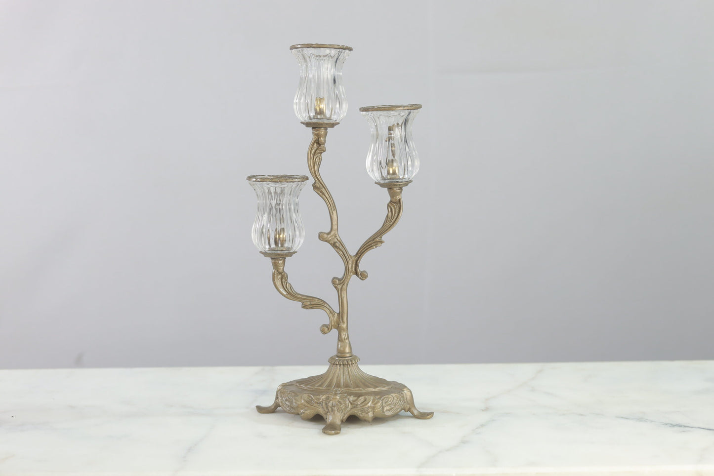 مزهرية شجرة، ألومنيوم، 39×19 سم - أنتيك