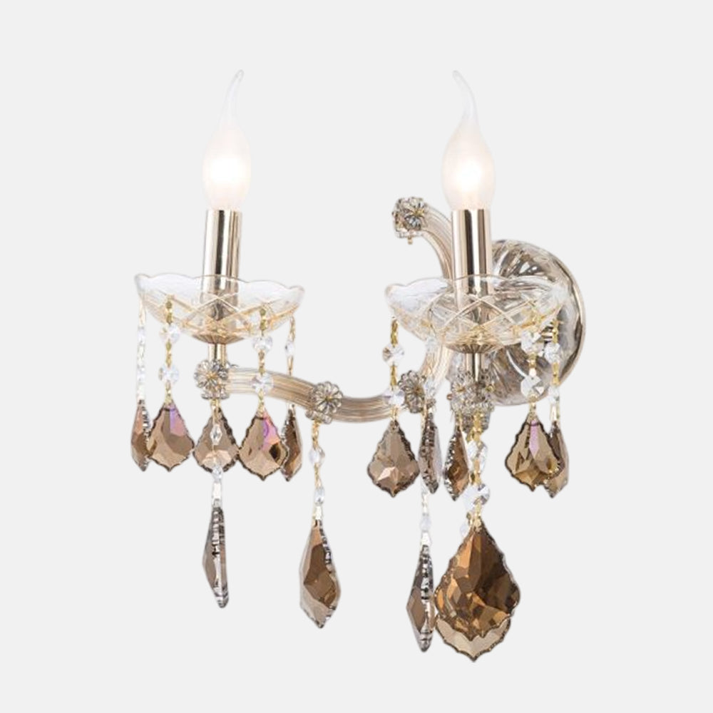 Marie Therese Wall Lamp, 2 Light, Glass, 32×40×40 cm - Gold
