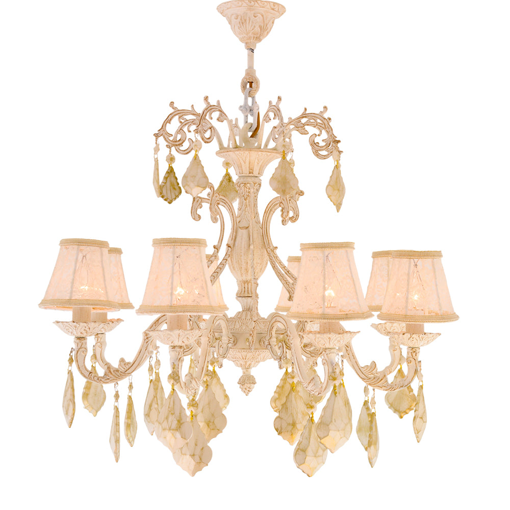 Manchester Chandelier, 8 Lights, Aluminum, 64×80cm - Whitey