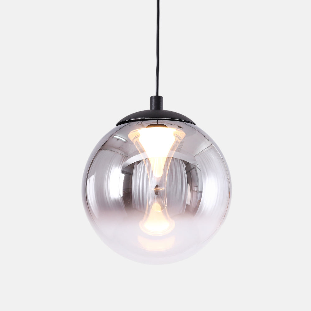 معلقة جوكي، 1 لمبة، زجاج، 50×15 سم فضي من قنديل مصر - Joki Pendant, 1 Light, Glass, 50×15 cm Silver|Kandil Egypt