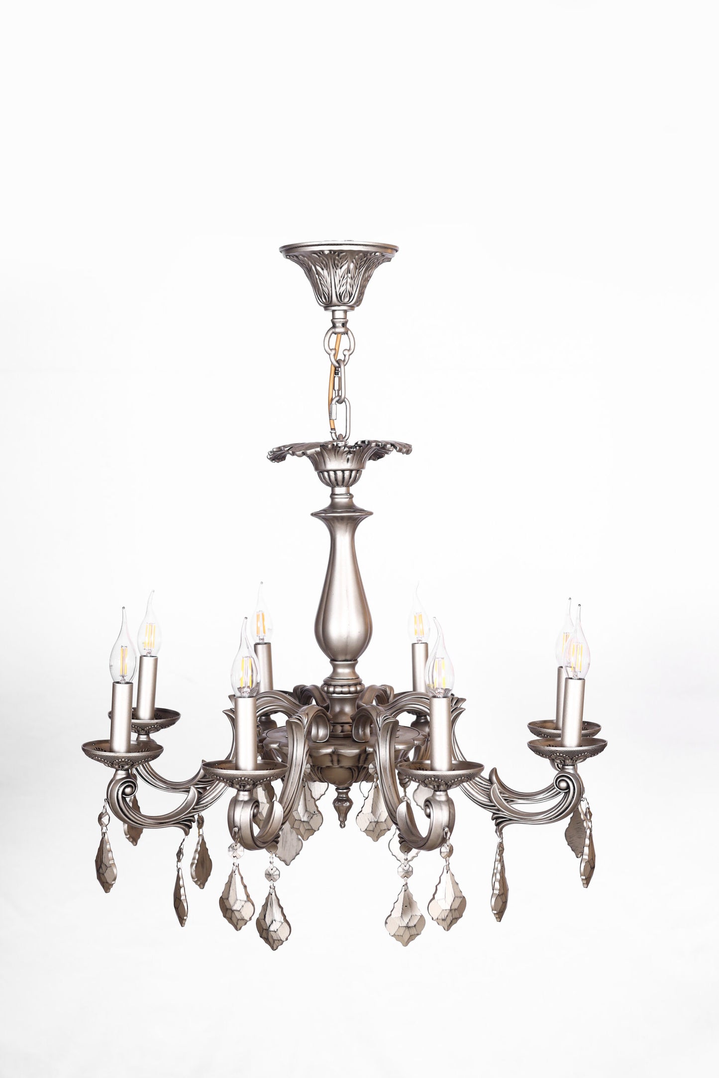 Sampdoria Chandelier, 8 Lights, Aluminum, 75×70cm - Champagne