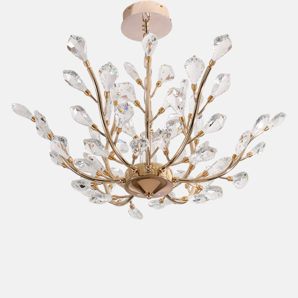 Ramas LED Chandelier, Metal, 80cm - Gold