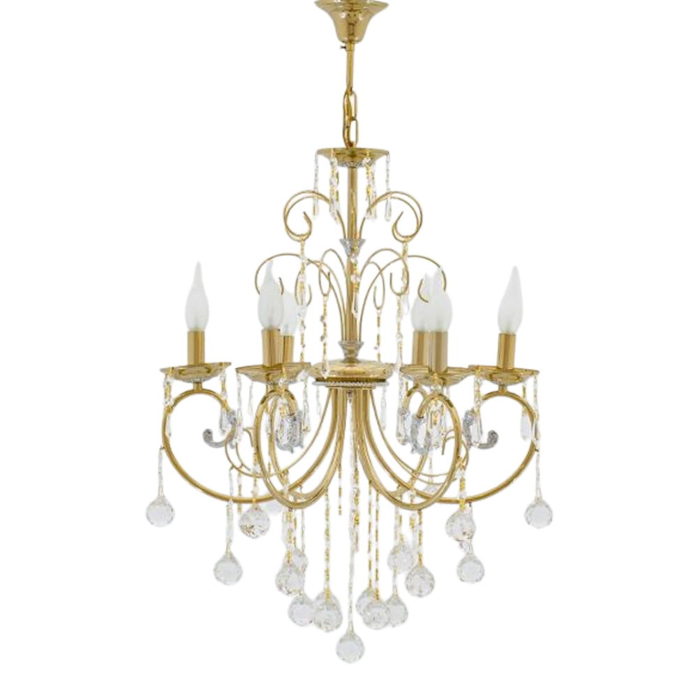 Havana 6-Light Solitaire Gold*Chrome Chandelier
