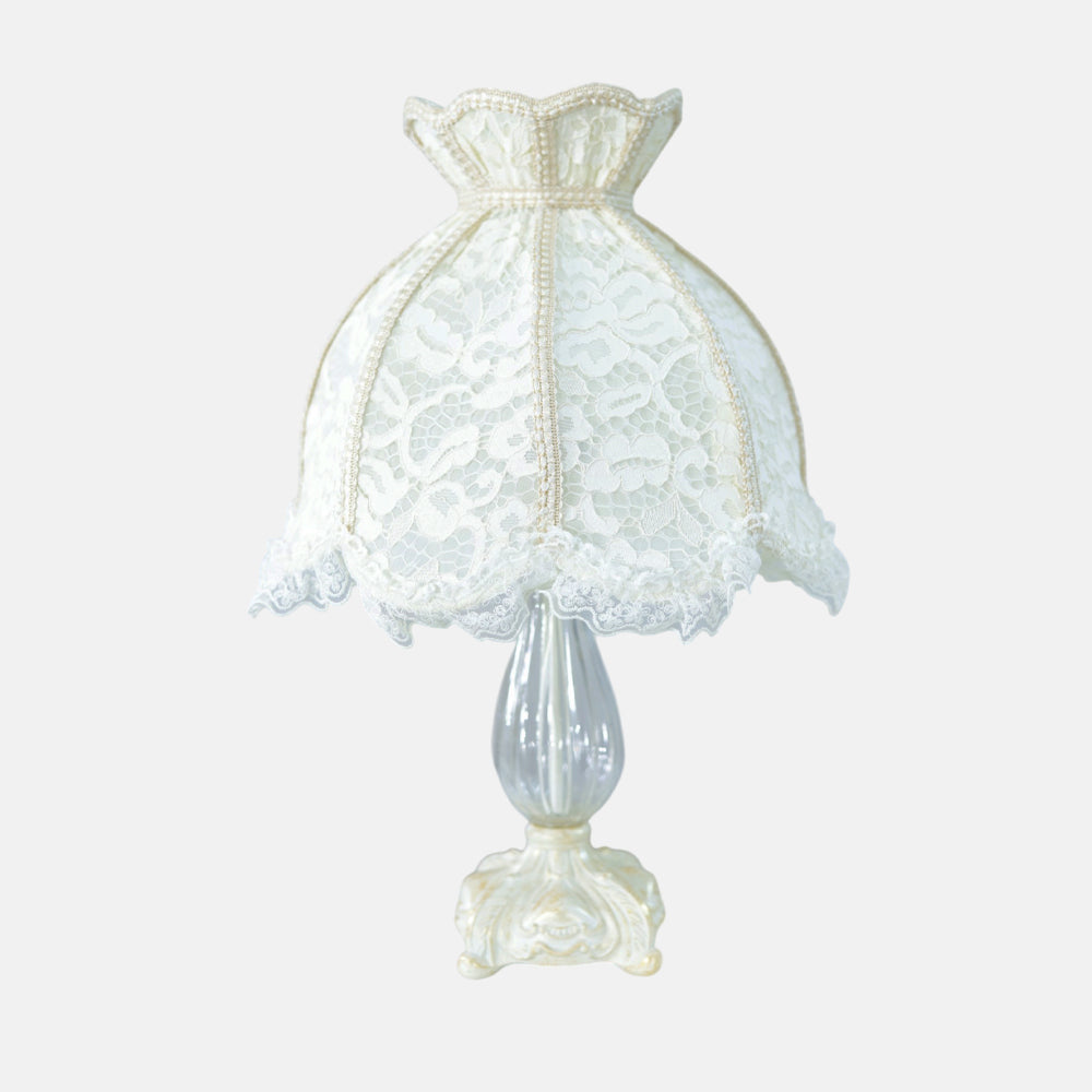 Louisa Table Lamp, 1 Light, Aluminum, Whitey - اباجورة لويزا، 1 لمبة، ألومنيوم، وايتي