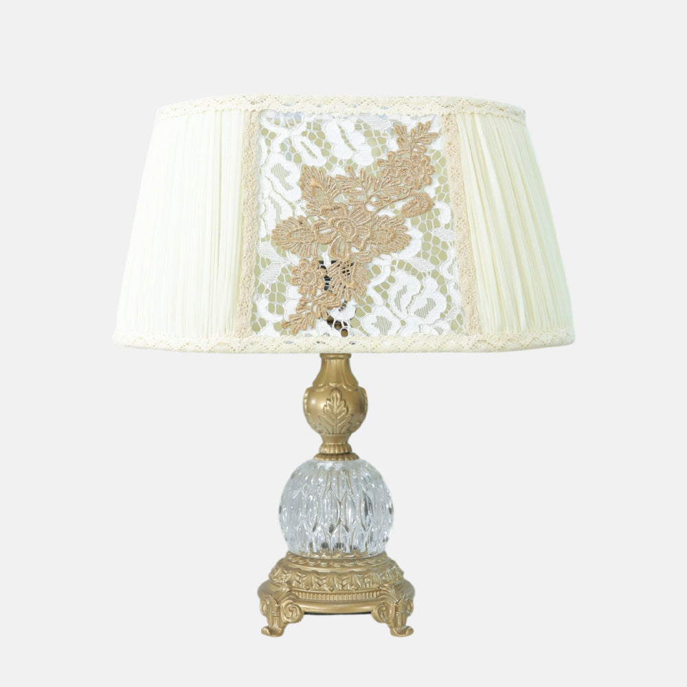Victoria Table Lamp, 1 Light, Aluminum, Antique - اباجورة فيكتوريا، 1 لمبة، ألومنيوم، أنتيك