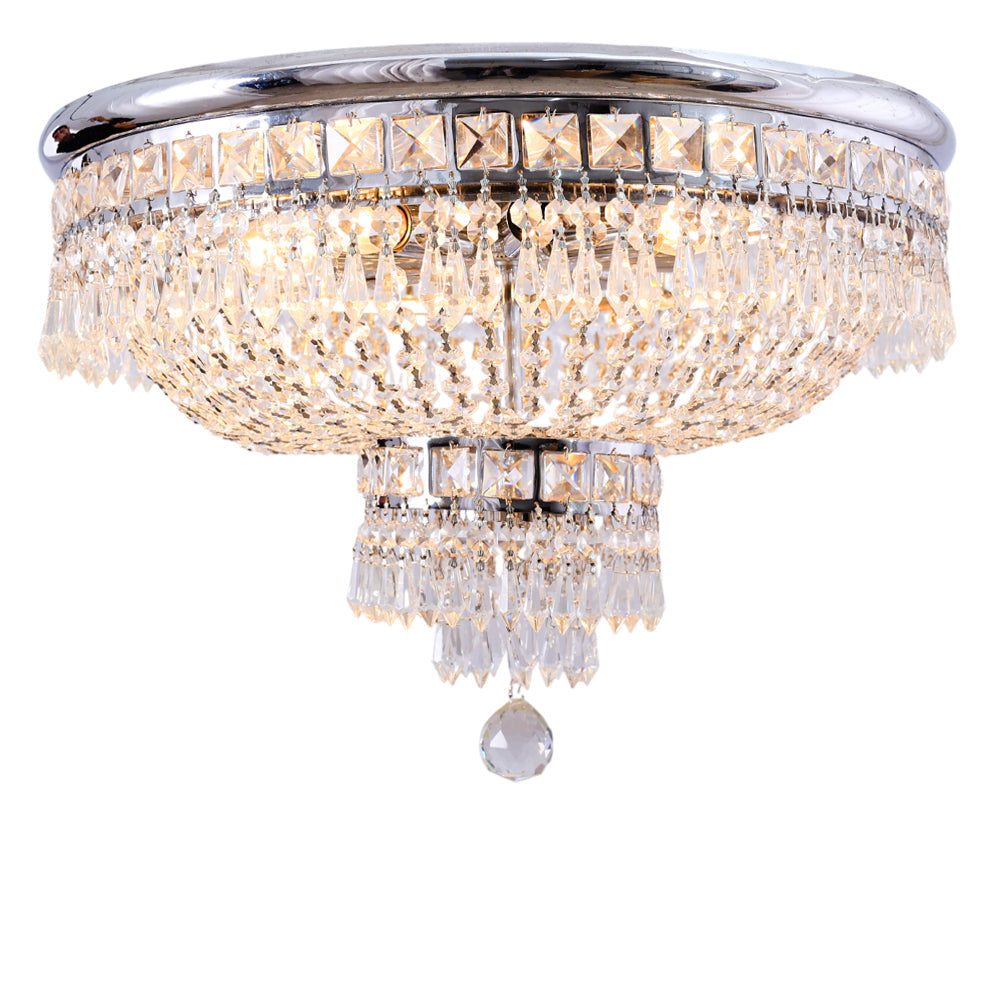لطش، 8 لمبة، معدن، 5×38 سم فضي من قنديل مصر - Flush Light, 8 Lights, Metal, 5×38cm Silver|Kandil Egypt