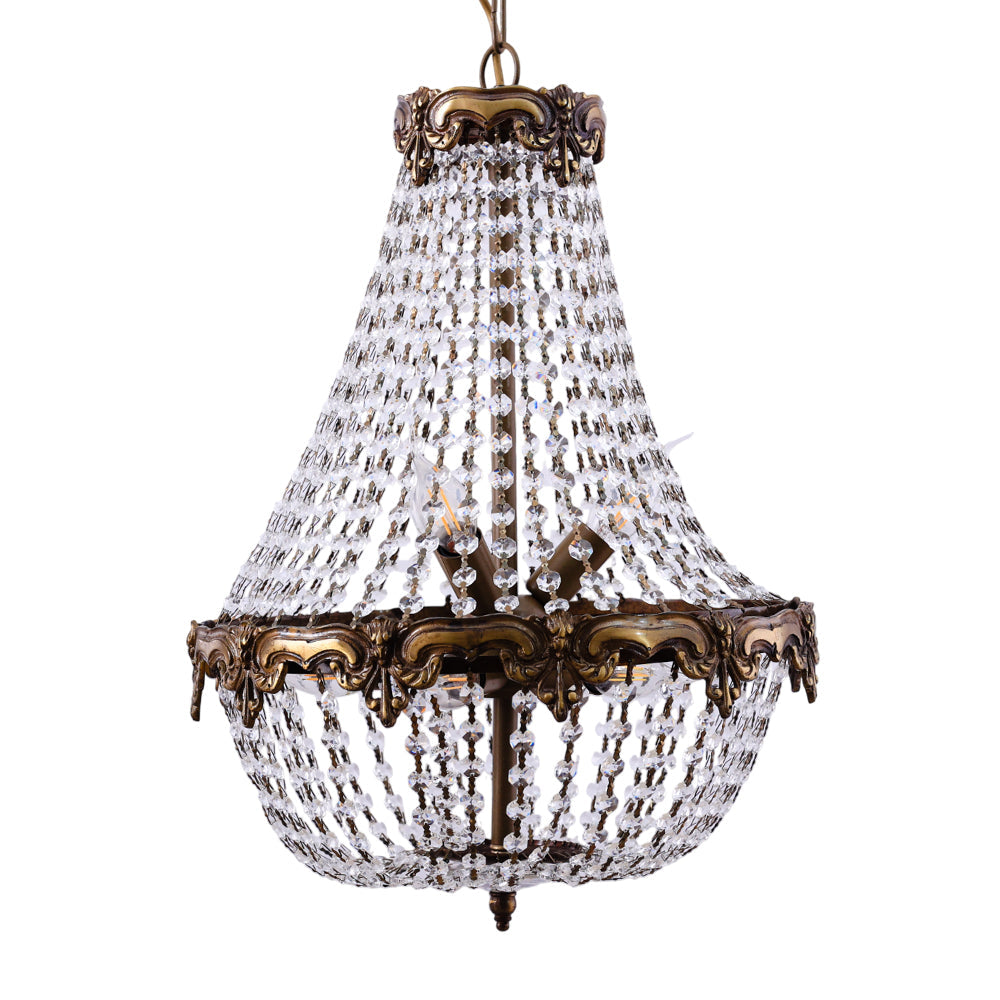 نجفه باسكت، 9 لمبة، نحاس، 40×65 سم برونز من قنديل مصر - Basket Chandelier, 9 Lights, Copper, 40×65cm Bronze|Kandil Egypt