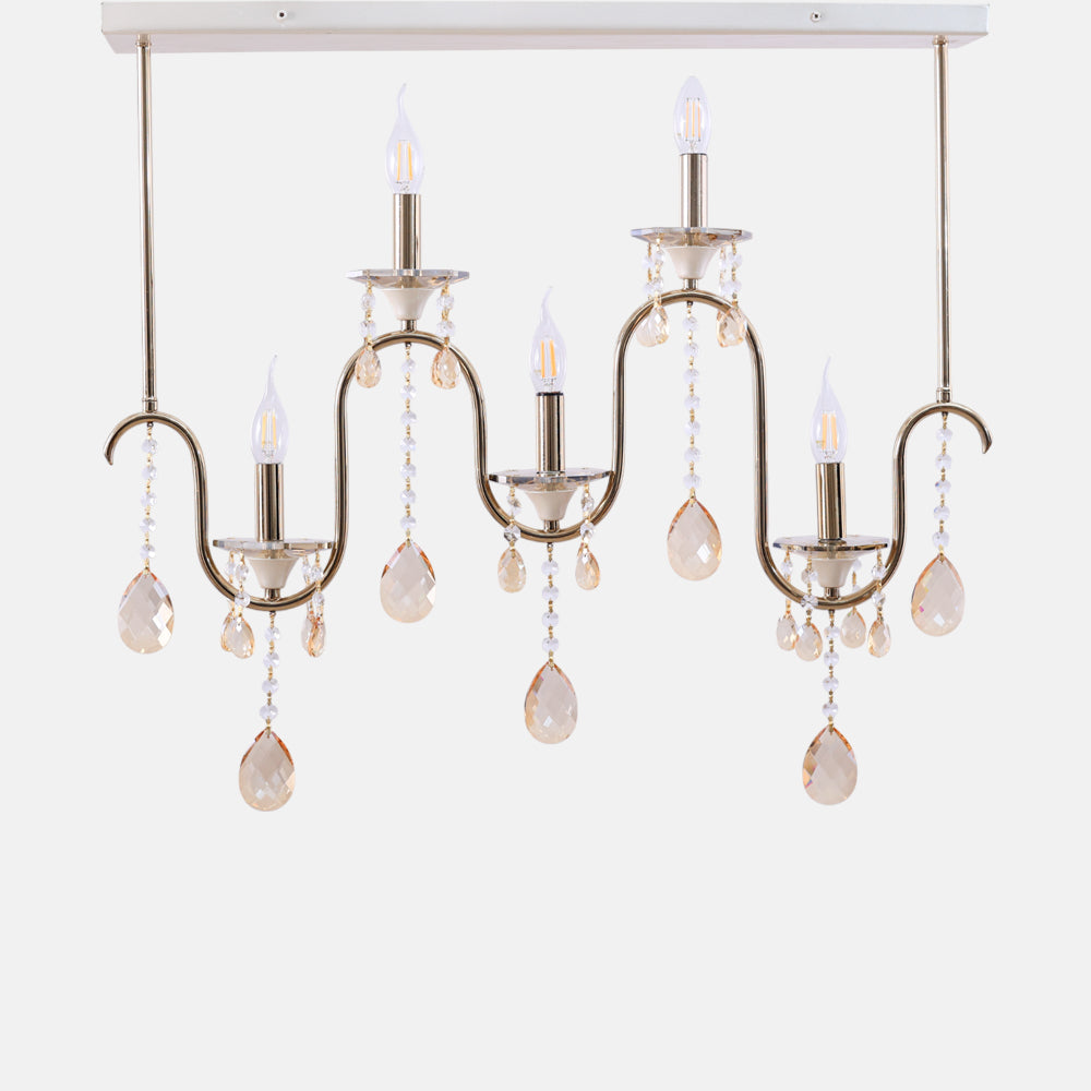 Chandelier, 5 Lights, Metal, 78×66cm - Gold