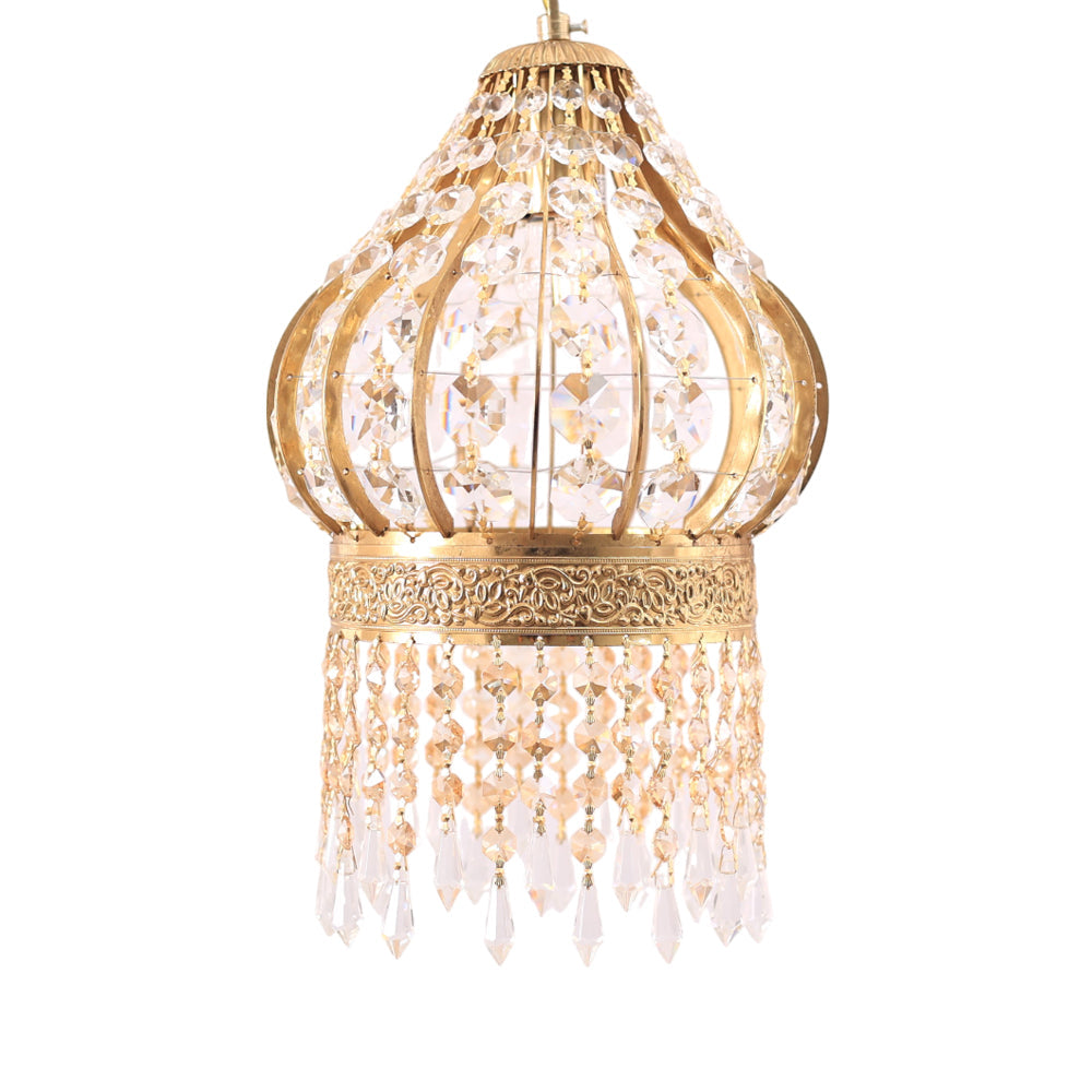 فانوس، 1 لمبة، معدن، 50×24 سم دهبي من قنديل مصر - Lantern, 1 Light, Metal, 50×24 cm Gold|Kandil Egypt