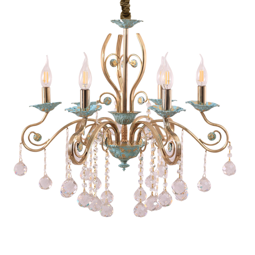 Turkish Chandelier, 6 Lights, Metal, 70×56 cm - Gold