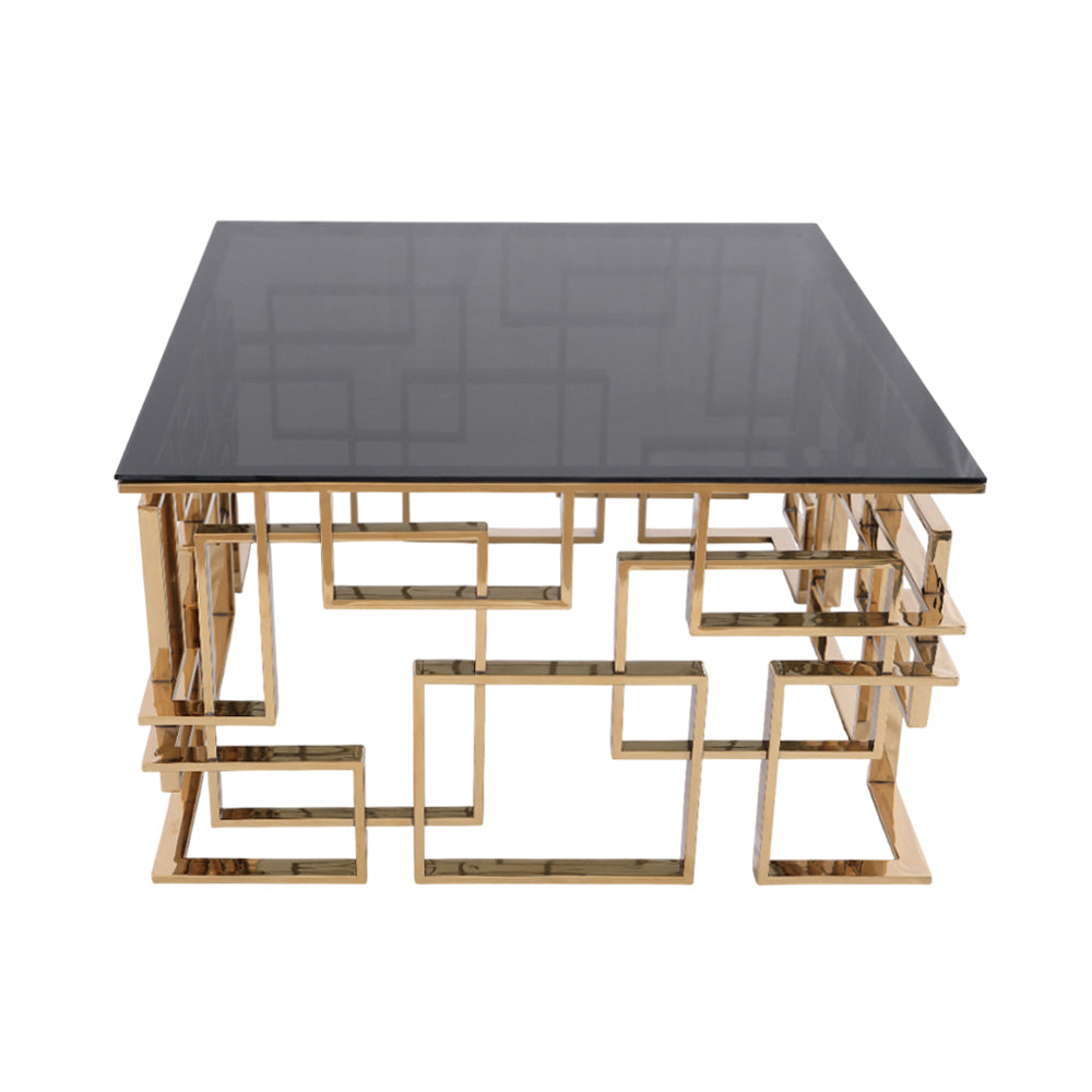 ترابيزة متاهة، ستانلس ستيل، 80×45 سم – ذهبي