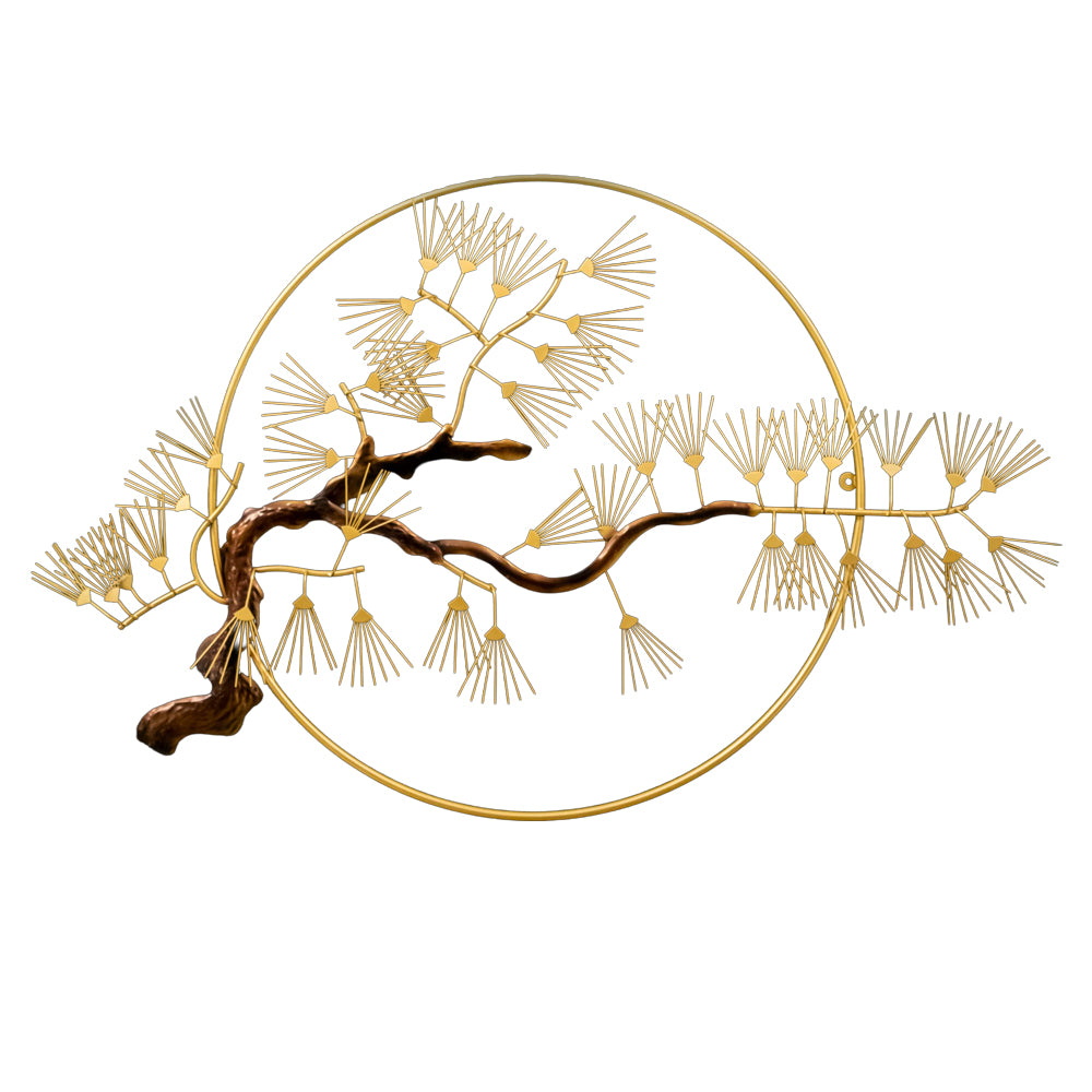 Leaves Frame, Metal, 130×60cm - Solitaire Gold