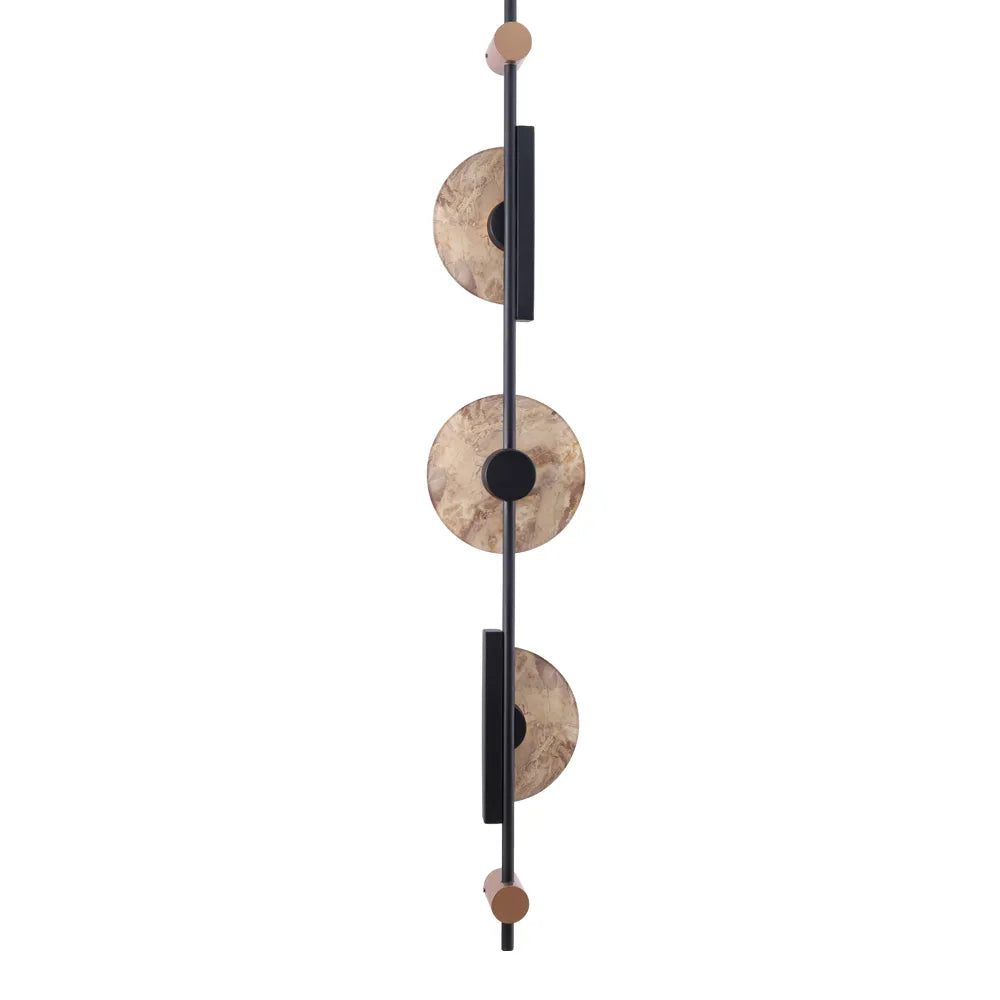 Wall Lamp, Metal/Glass, 150 cm - Black