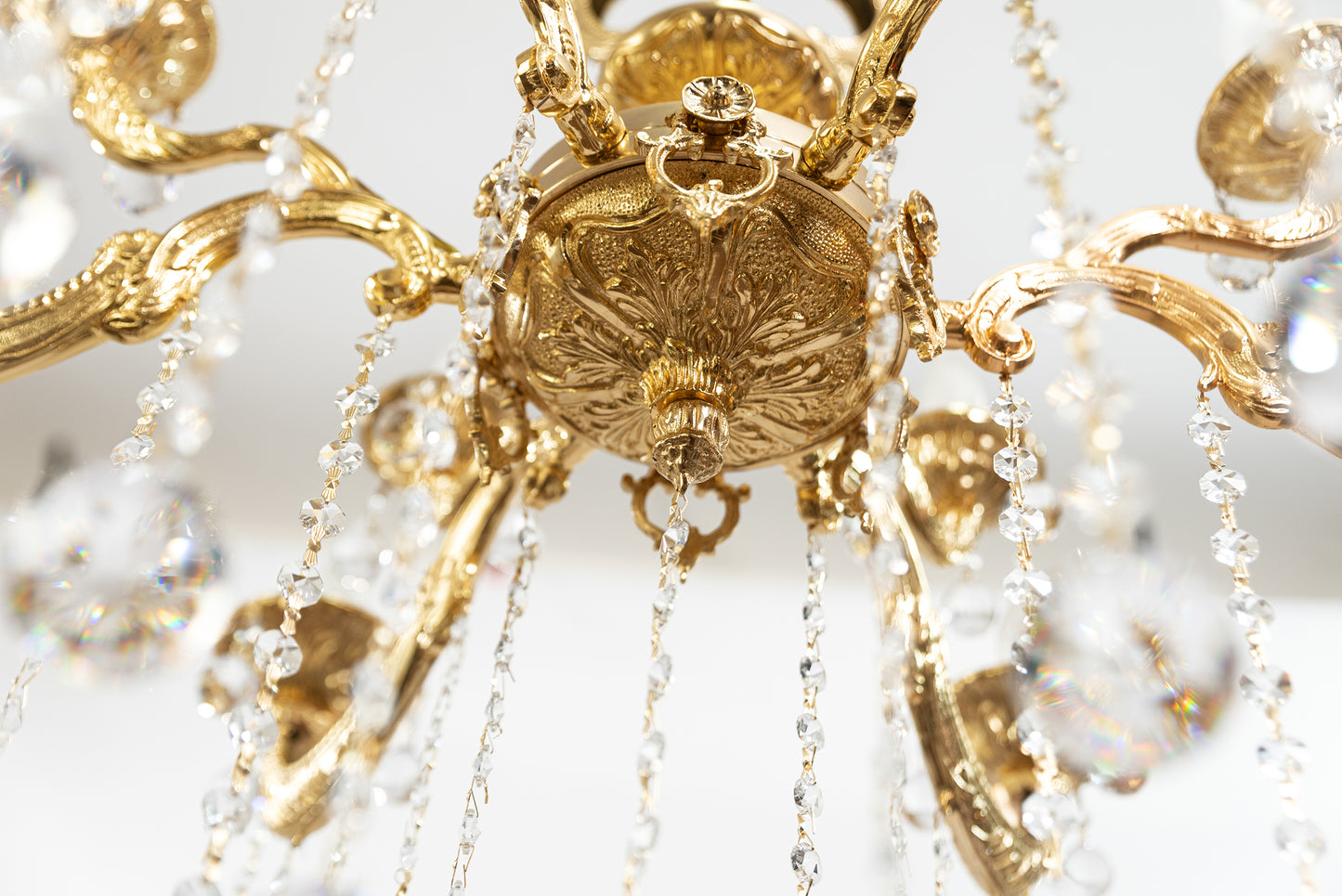 نجفة جالاكسي، 6 لمبة، نحاسي، 88×95 سم - مطلي ذهبي عيار 24