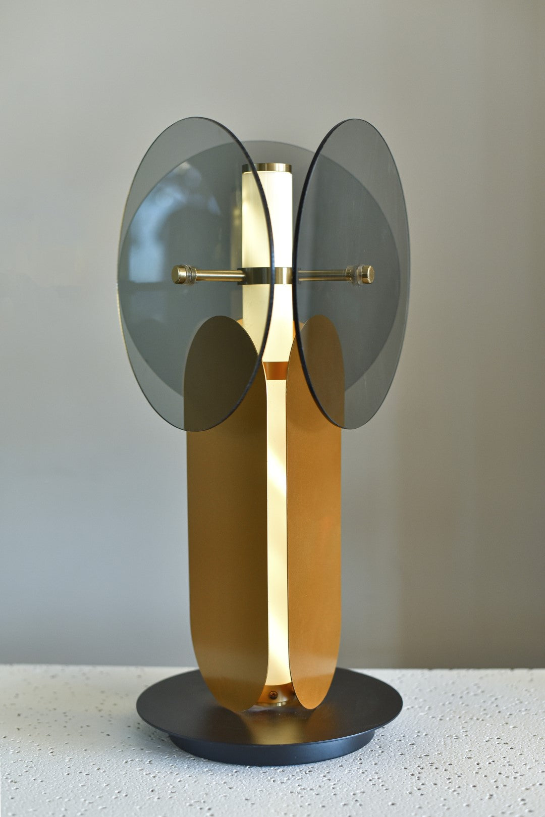 Table Lamp, 1 Light, Metal, 51×23 cm - Black Copper