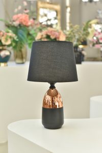Table Lamp, 1 Light, Metal, 34×20 cm - Black