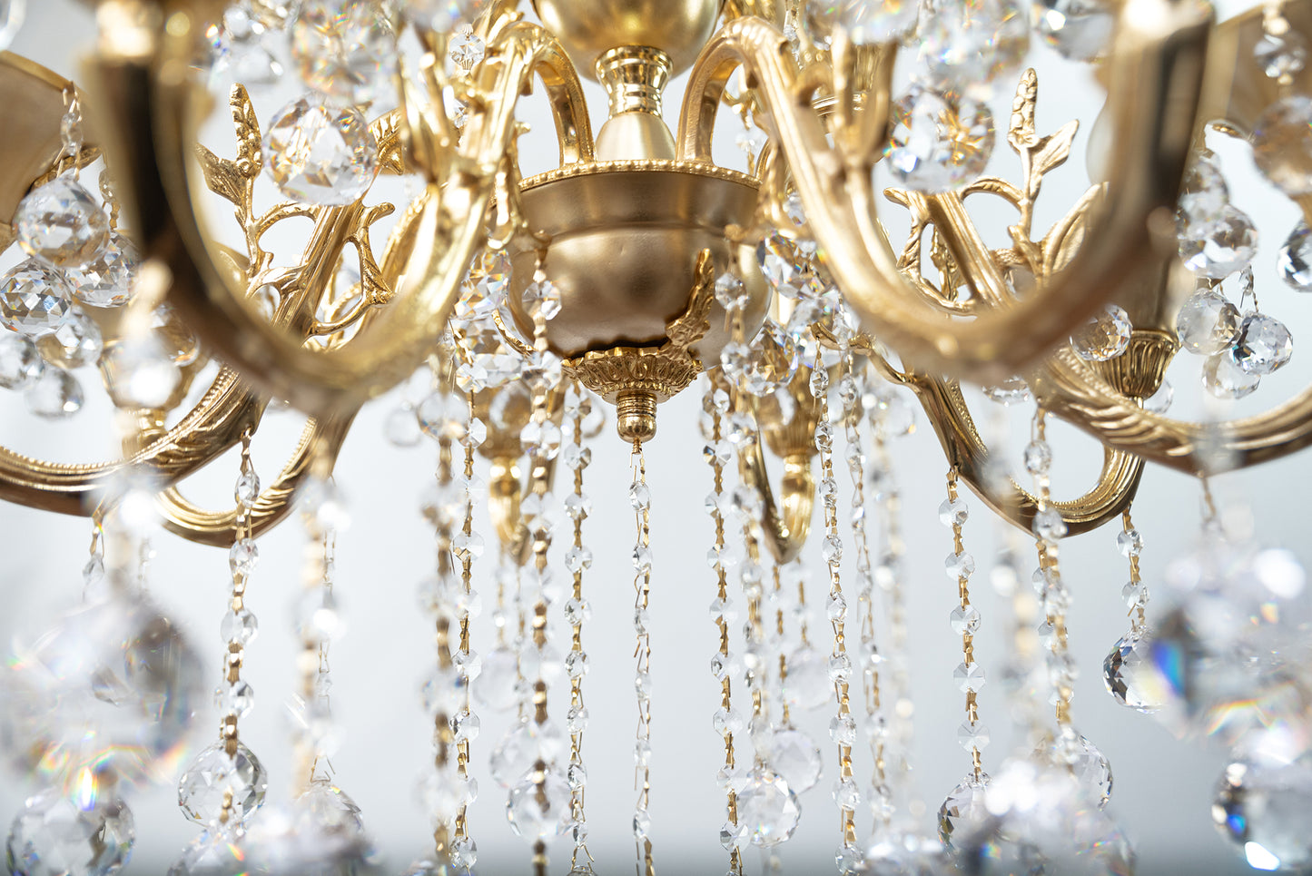 نجفة كوب معدل، 12 لمبة، نحاس، 70×90 سم - مطلي ذهبي عيار 24