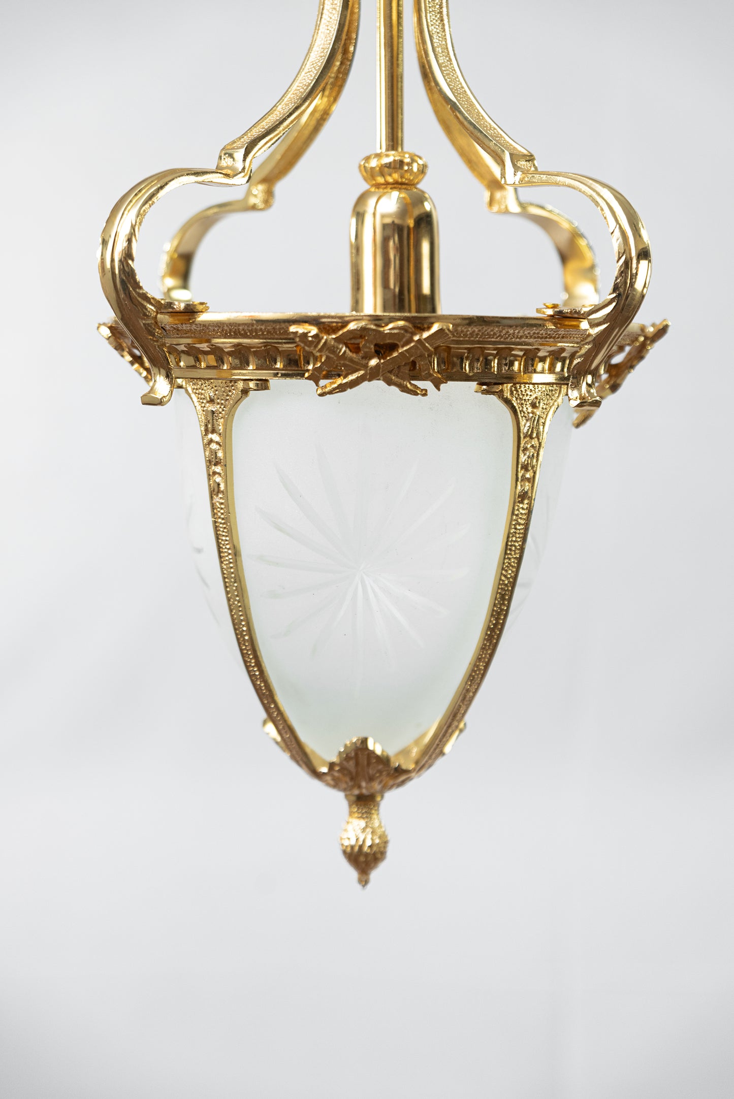 Bulgarian Lantern, 1 Light, Copper, 77×30cm - 24k Gold