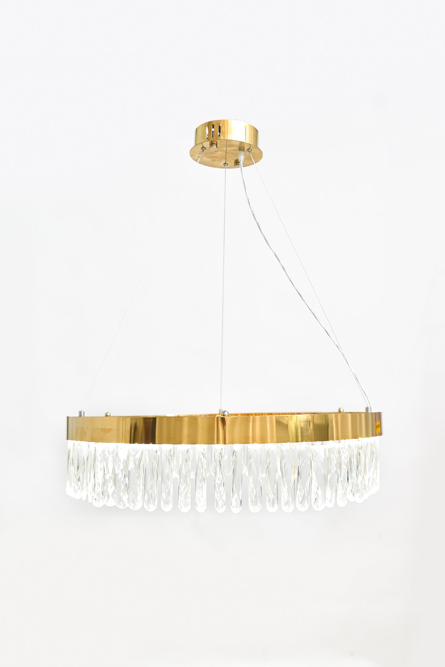 Round LED chandelier 70 cm code 5660 gold color