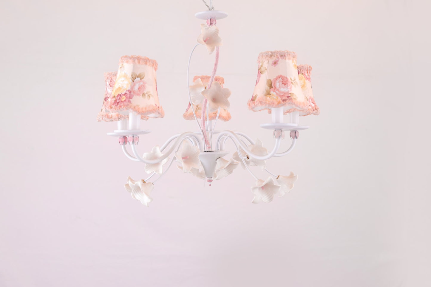 Ceramic flower 5 Lights Whitey