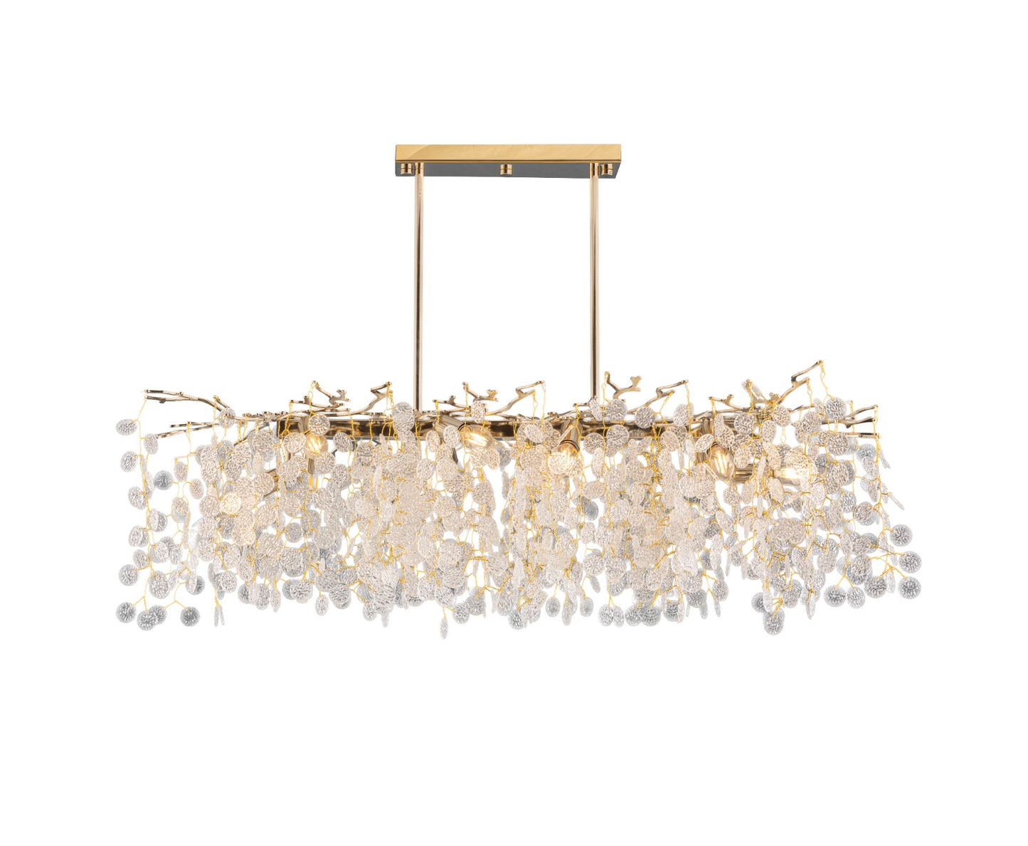 Oval Chandelier 100×40 cm - Solitaire Gold