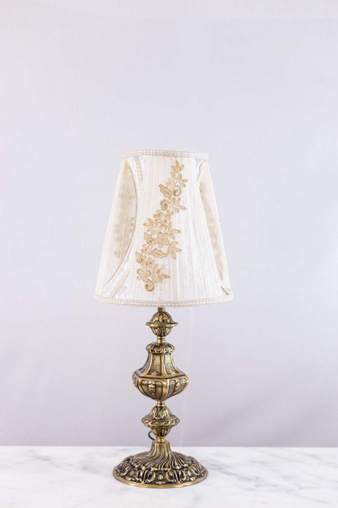 Table Lamp, 1 Light, Copper, 65×29 cm - Italian Bronze