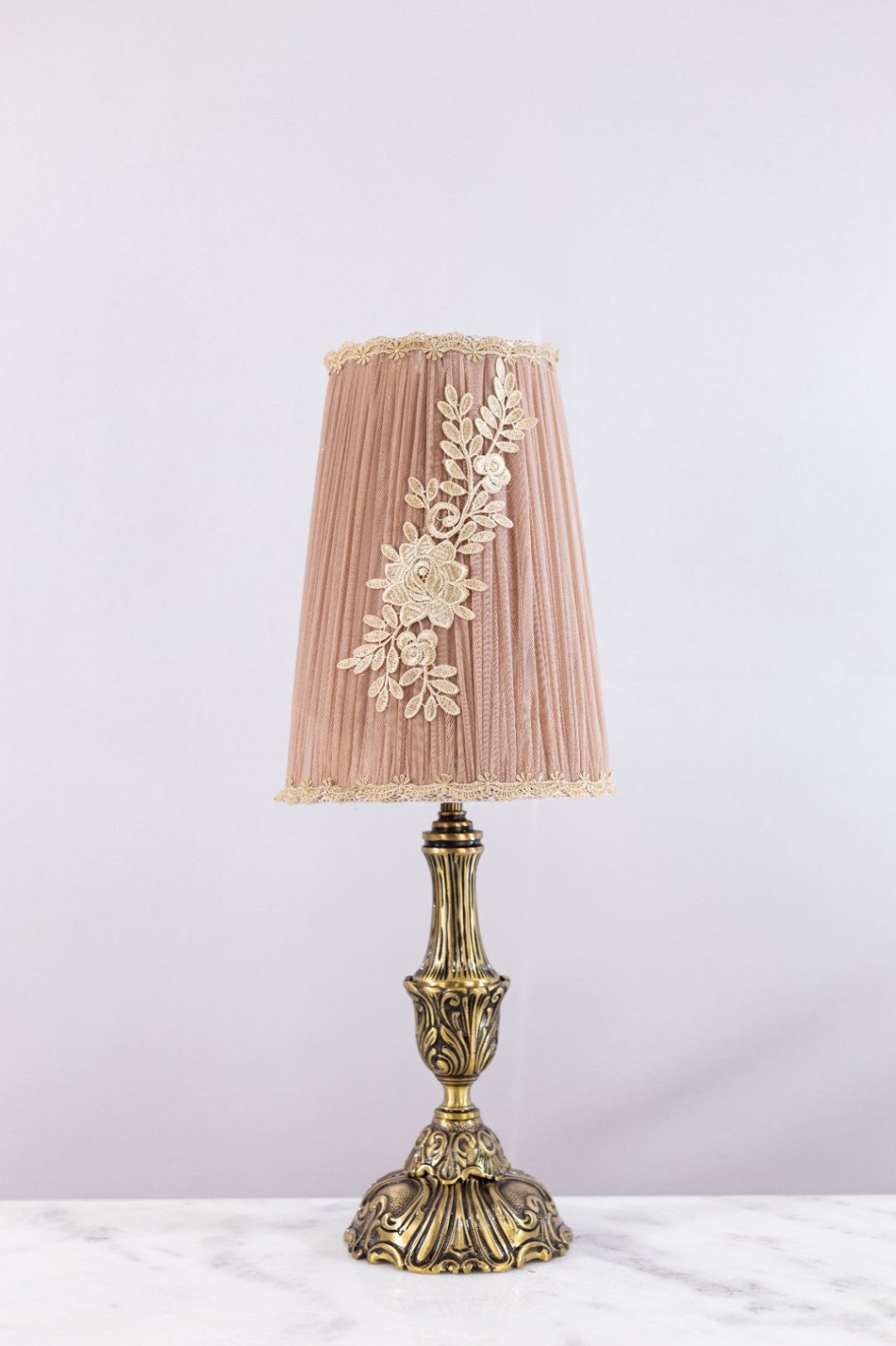 Table Lamp, 1 Light, Copper, 62×24 cm - Italian Bronze