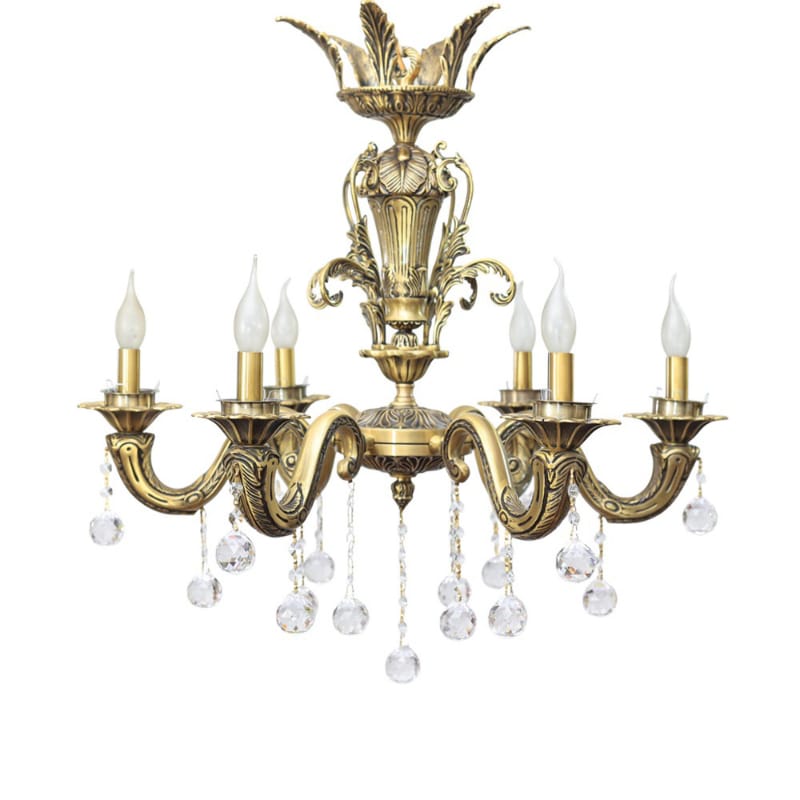 Karma 6-Arm Chandelier Italian Bronze
