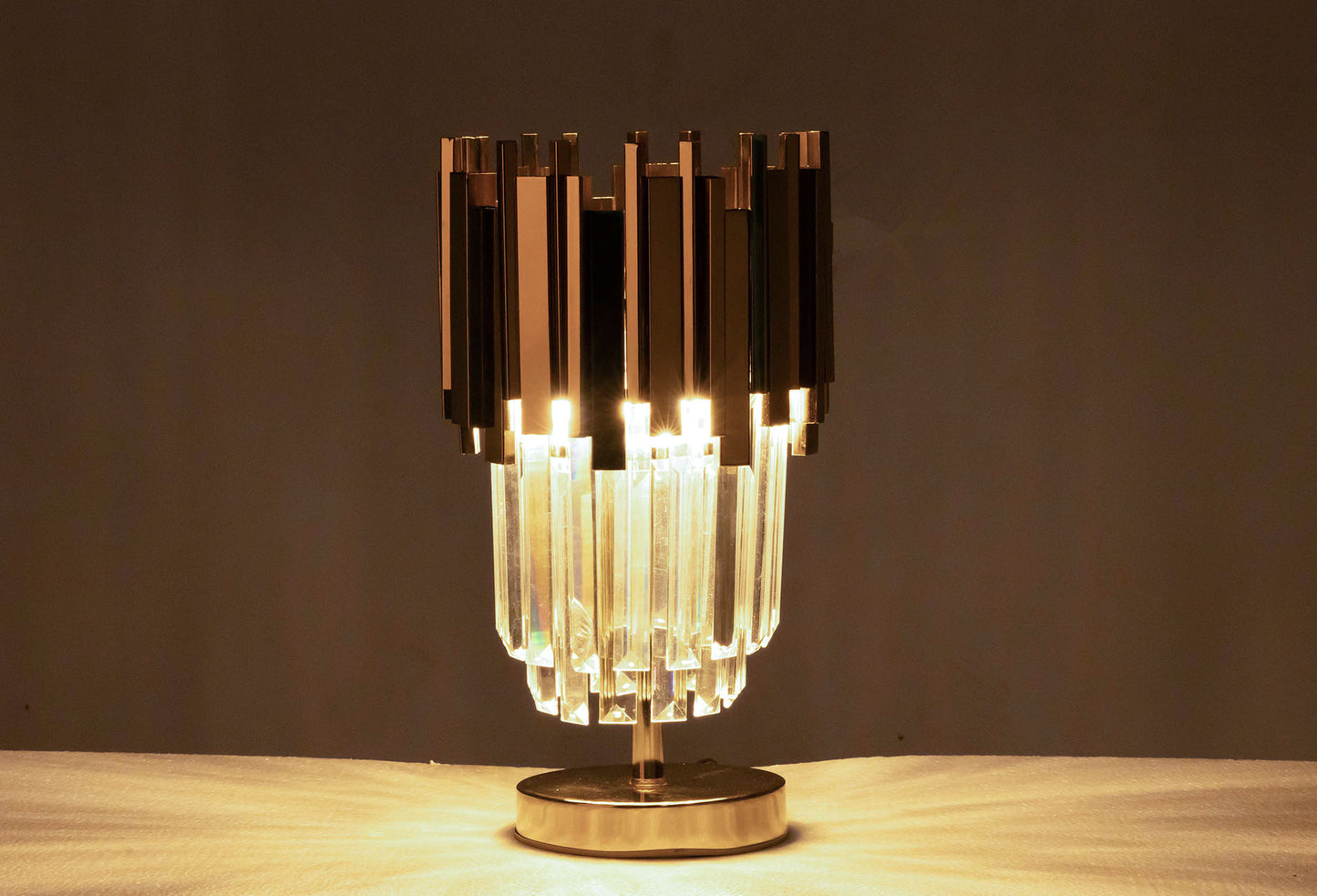 25 cm round lamp code 2020 with crystal solitaire gold