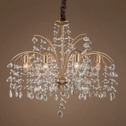 نجفة طيور الجنة، 8 لمبة، معدن، 80×85 سم سوليتير ذهبي 5420 من قنديل مصر - Birds of Paradise Chandelier, 8 Lights, Metal, 80×85cm, Gold 5420|Kandil Egypt