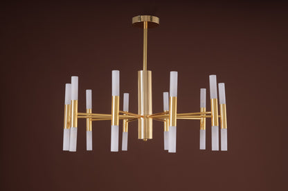 chandelier 10 arms gold halogen