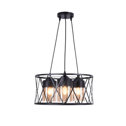 Rotita 3 Lights Black Chandelier