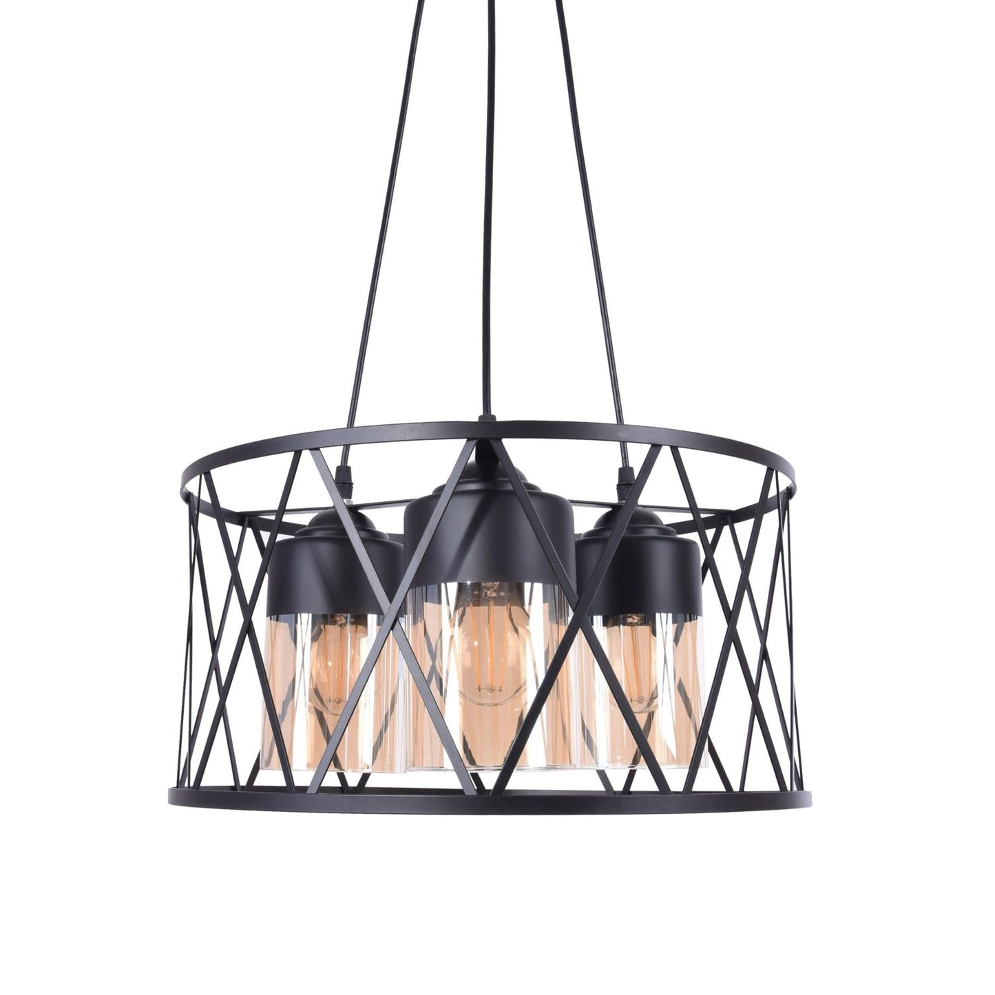Rotita 3 Lights Black Chandelier