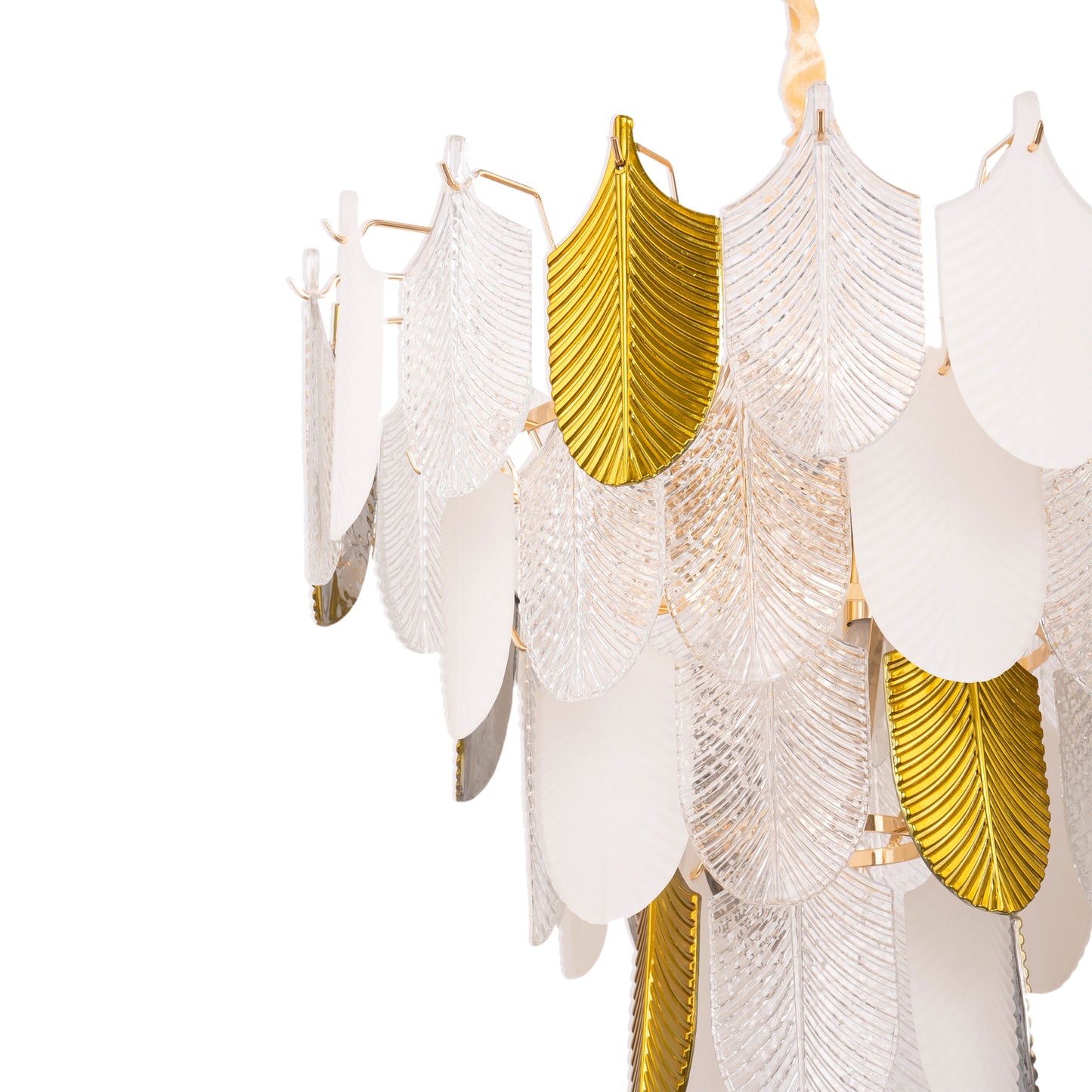 Luna Chandelier, 12 Lights, Metal, 60×80cm - Gold