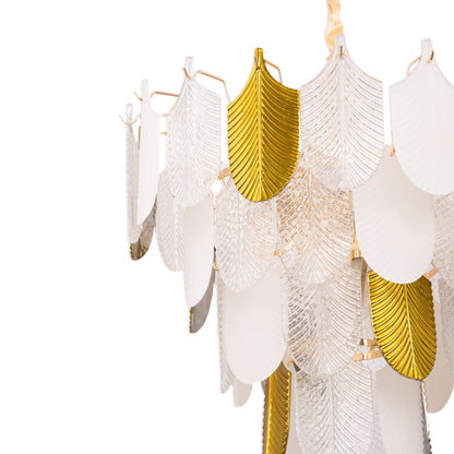 Luna Chandelier, 12 Lights, Metal, 60×80cm - Gold