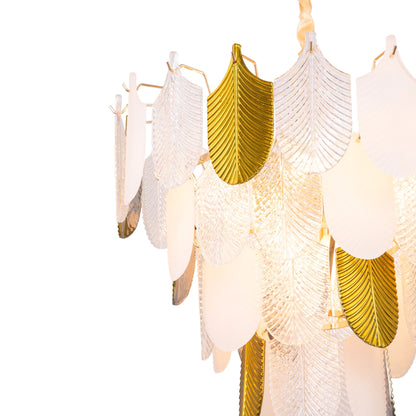 Luna Chandelier, 12 Lights, Metal, 60×80cm - Gold