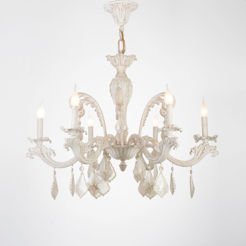 New Jersey Chandelier, 6 Lights, Aluminum, 76×95cm - Whitey
