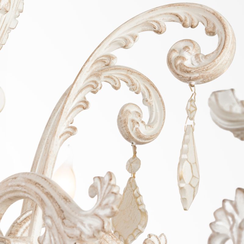 New Jersey Chandelier, 6 Lights, Aluminum, 76×95cm - Whitey