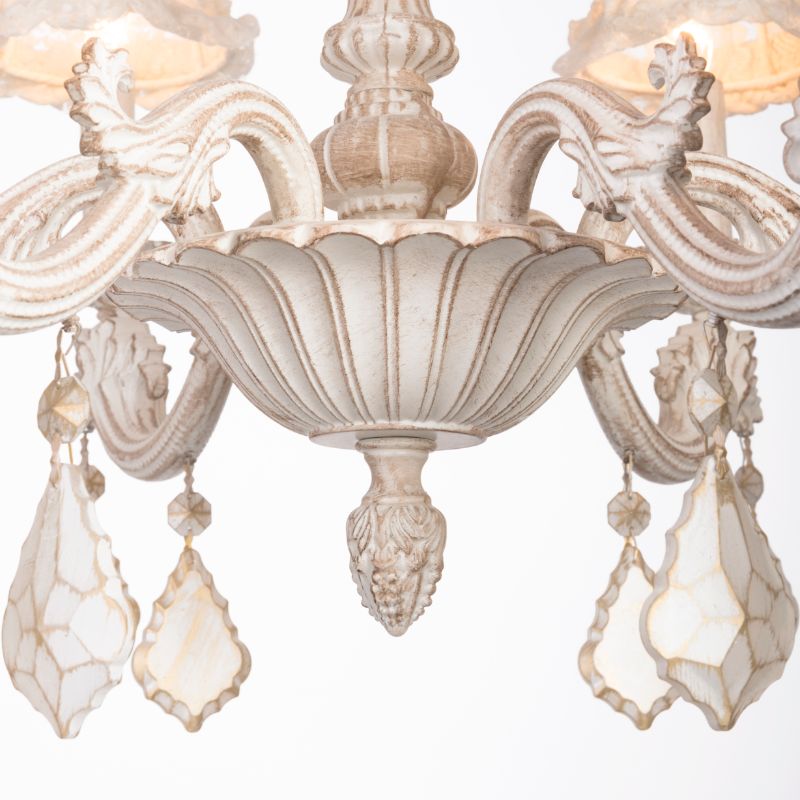 New Jersey Chandelier, 6 Lights, Aluminum, 70×70cm - Whitey