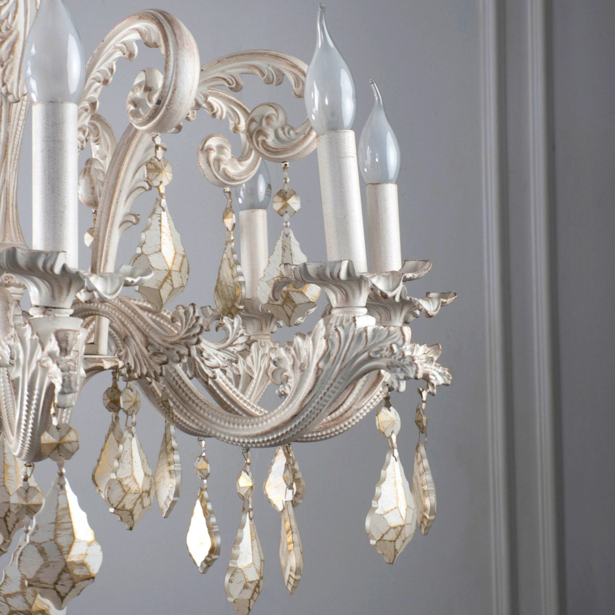 New Jersey Chandelier, 8 Lights, Aluminum, 73×85cm - Whitey