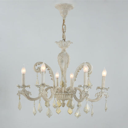New Jersey Chandelier, 6 Lights, Aluminum, 85×85cm - Whitey