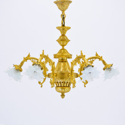 Neirin 5 Lights gold Chandelier