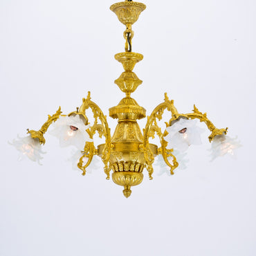 Neirin 5 Lights gold Chandelier